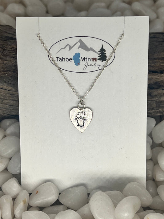 Lake Tahoe Heart Necklace