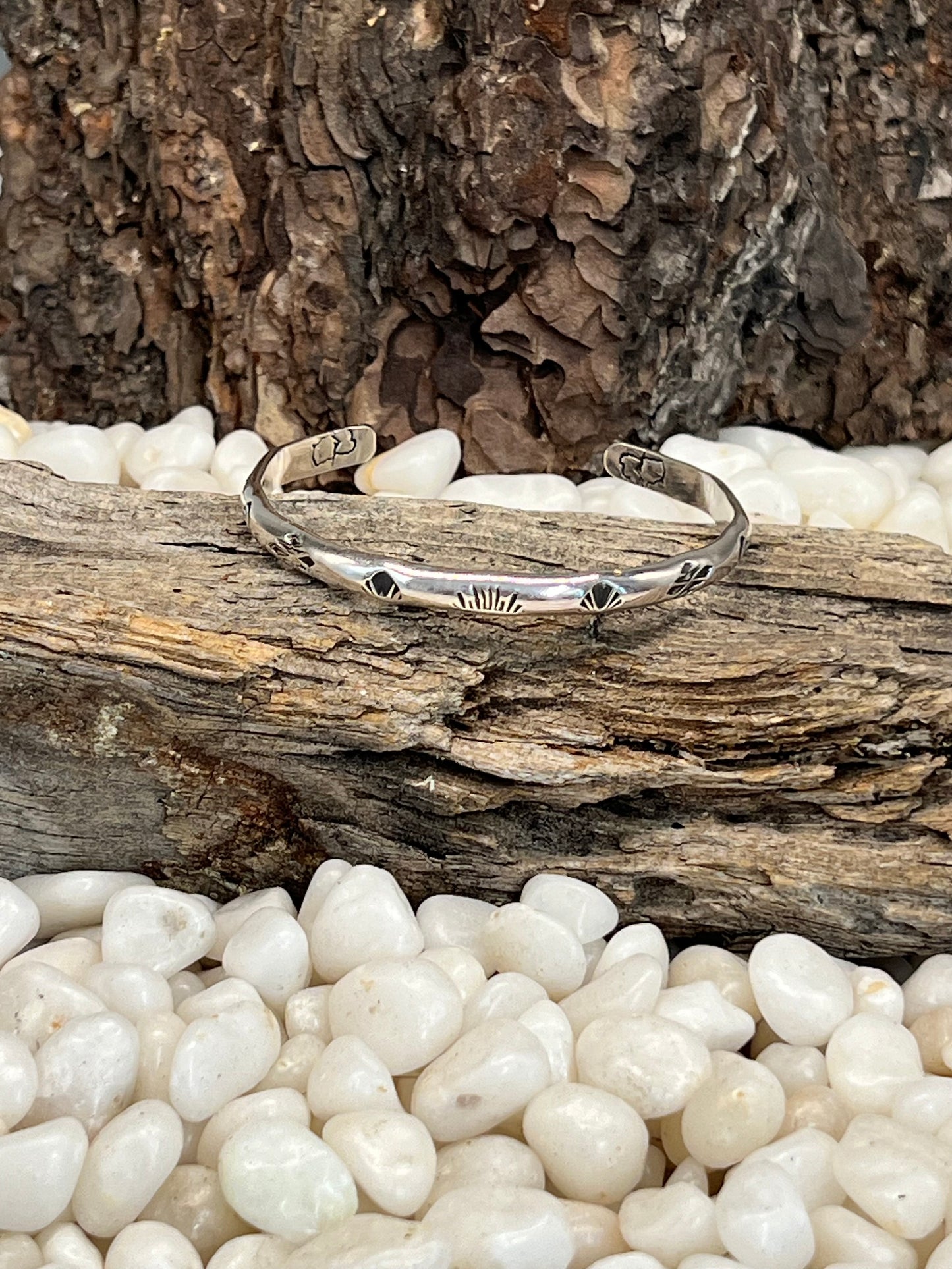 Silver Stamped Cuff