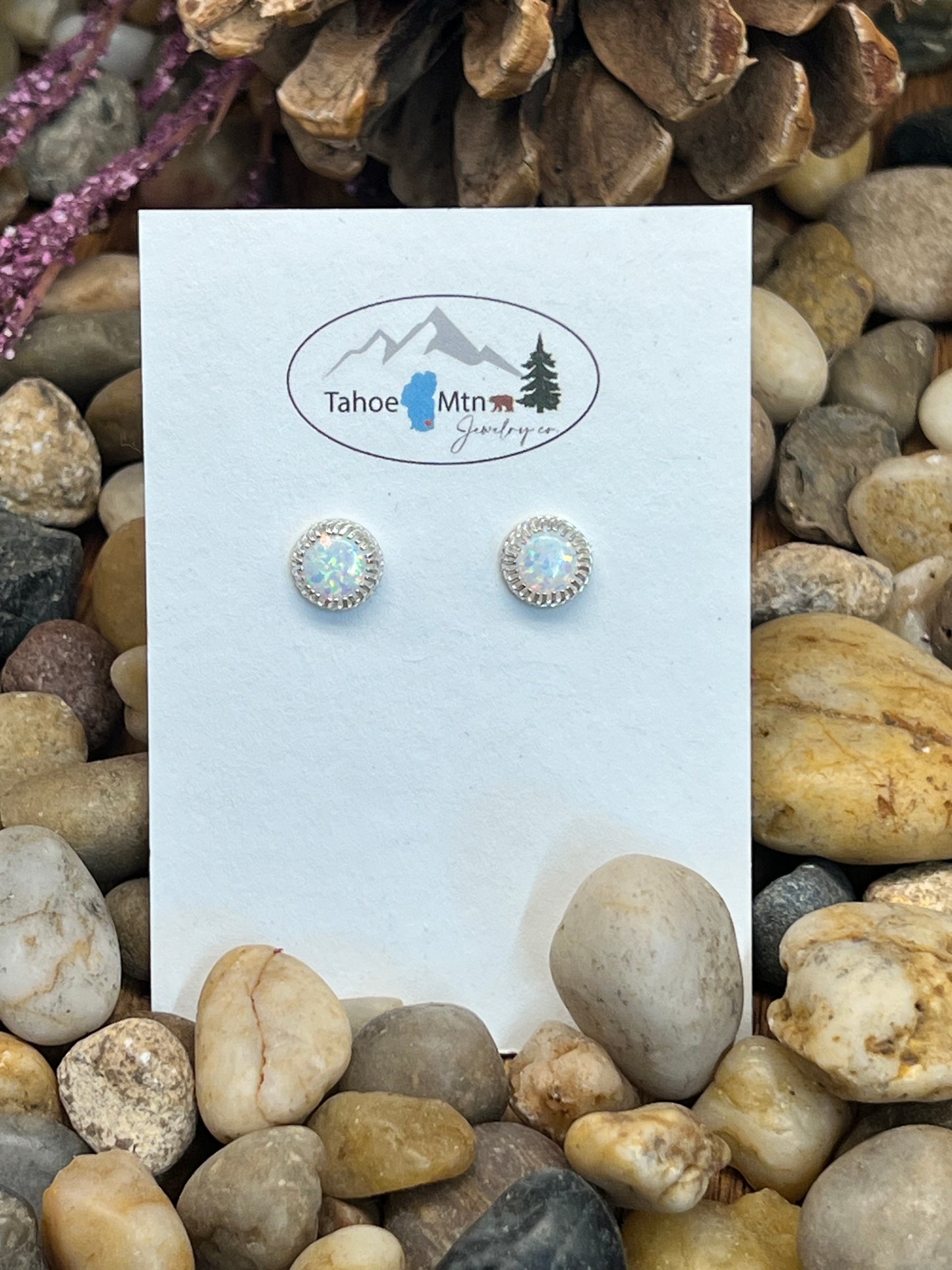 Opal Round Studs