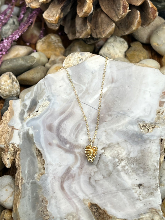 Pine Cone Necklace - Gold Filled