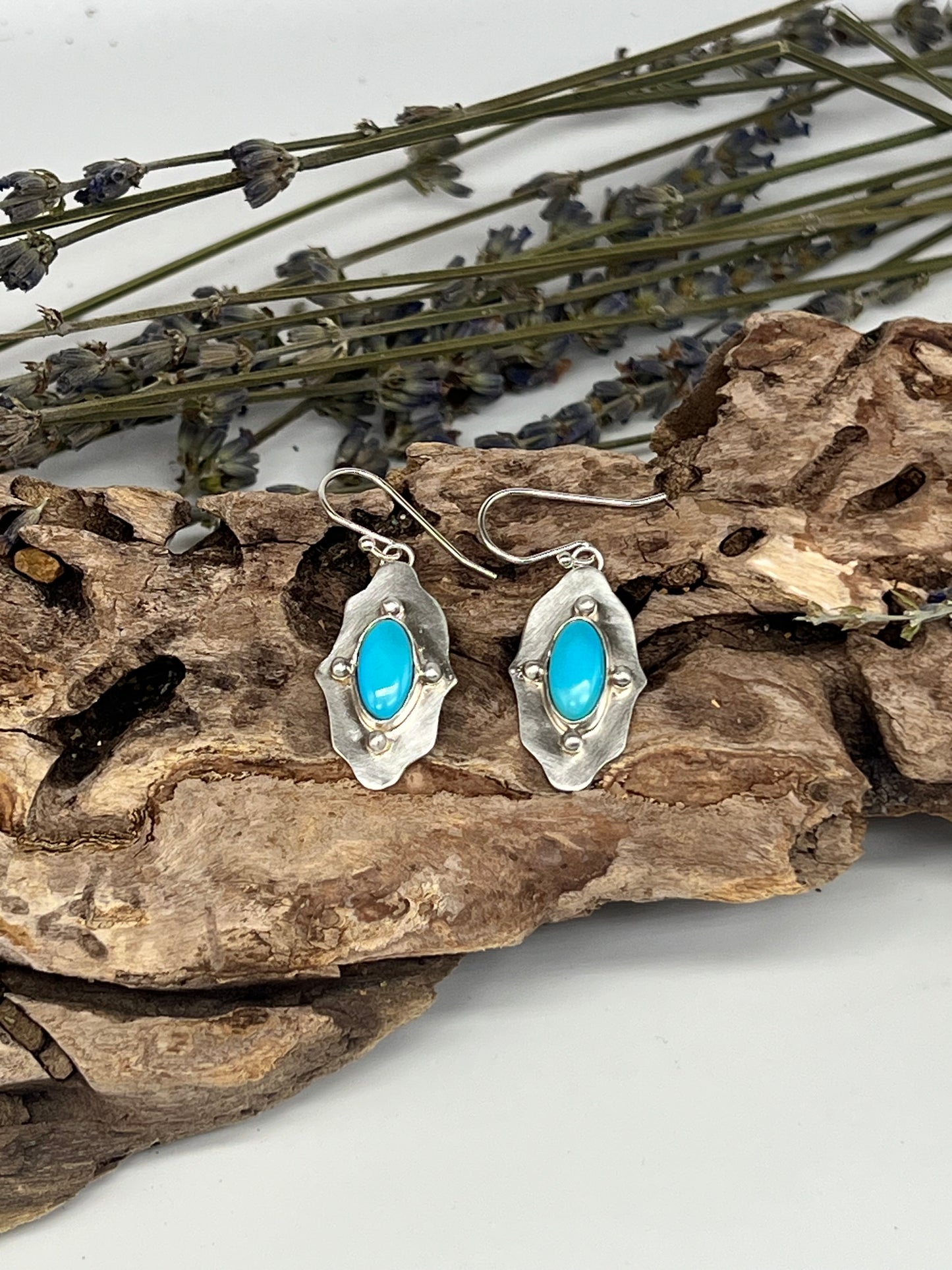 Sleeping Beauty Turquoise Dangle Earrings
