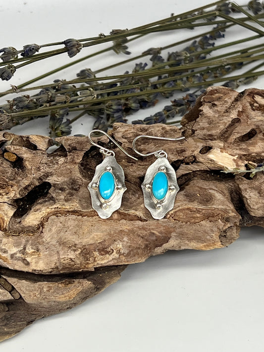Sleeping Beauty Turquoise Dangle Earrings