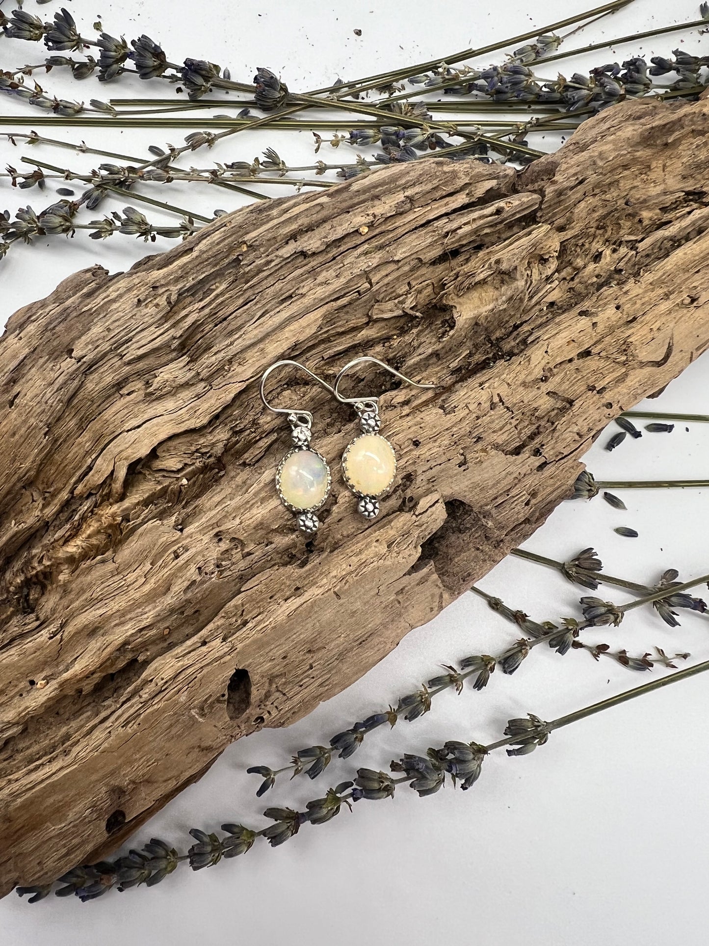Kunzite and Australian Opal Drop Necklace