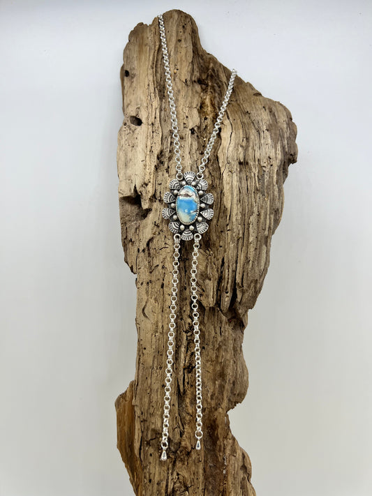 Golden Hills Turquoise Lariat Bolo Necklace