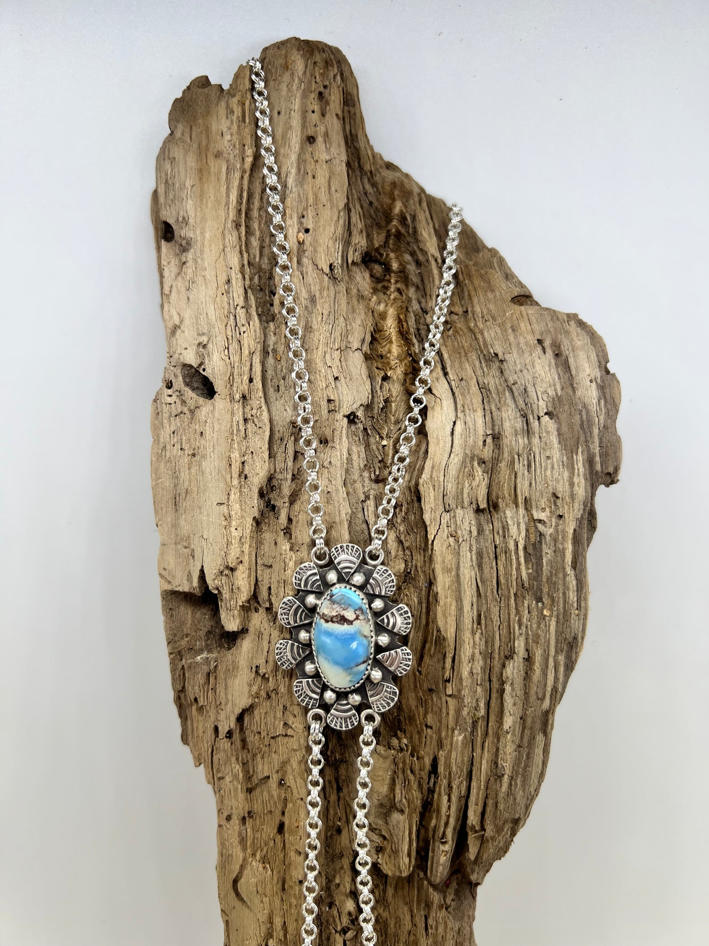 Golden Hills Turquoise Lariat Bolo Necklace