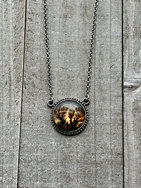 Dendritic Agate Round Necklace
