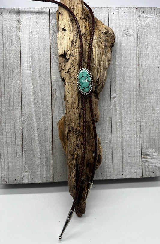 Carico Lake Turquoise Statement Bolo Tie