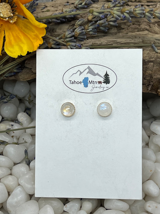 Moonstone Sterling Silver Studs