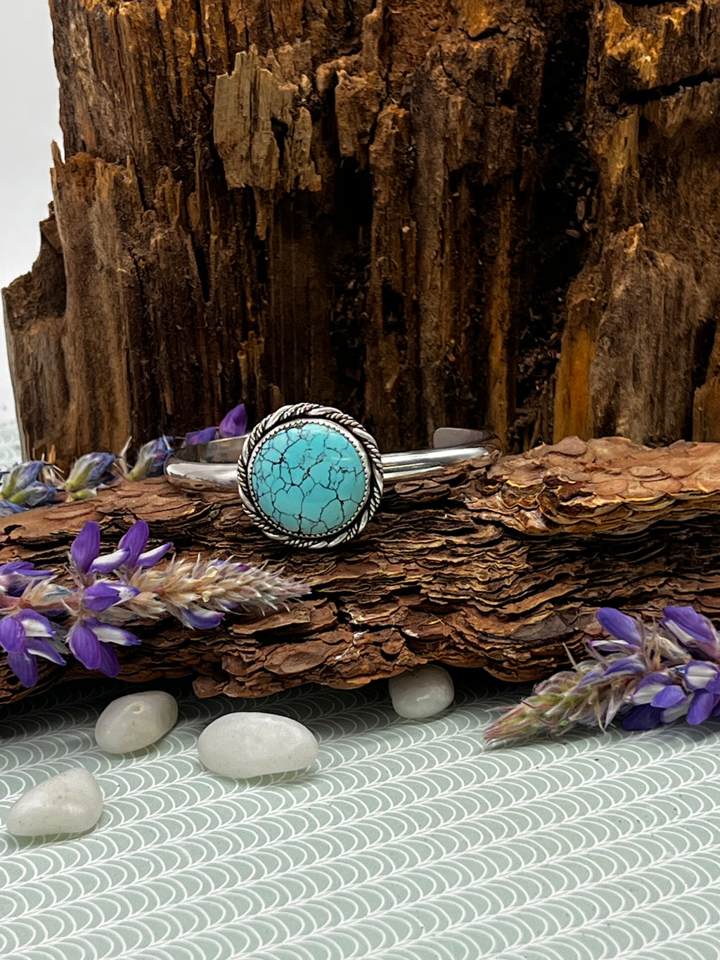 Kingman Turquoise Round Cuff
