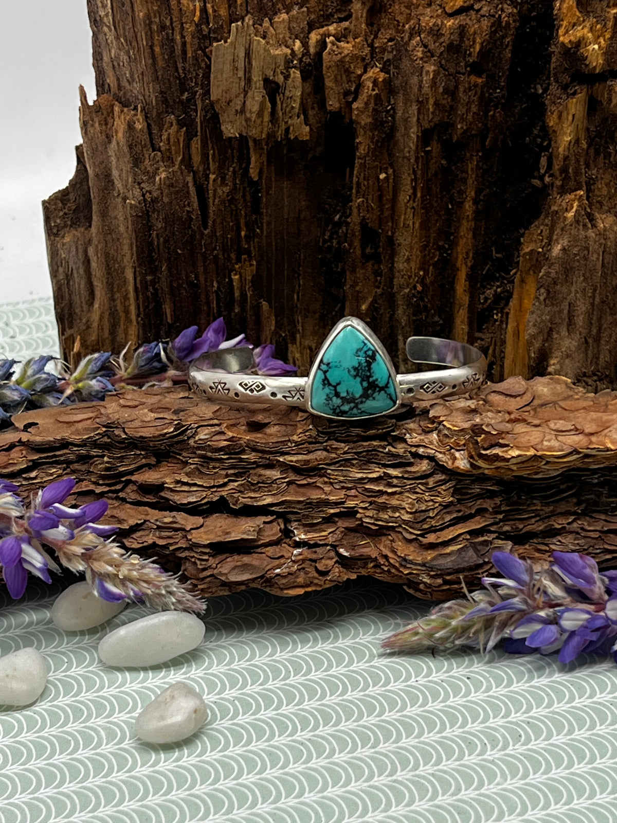 Emerald Canyon Turquoise Triangle Cuff