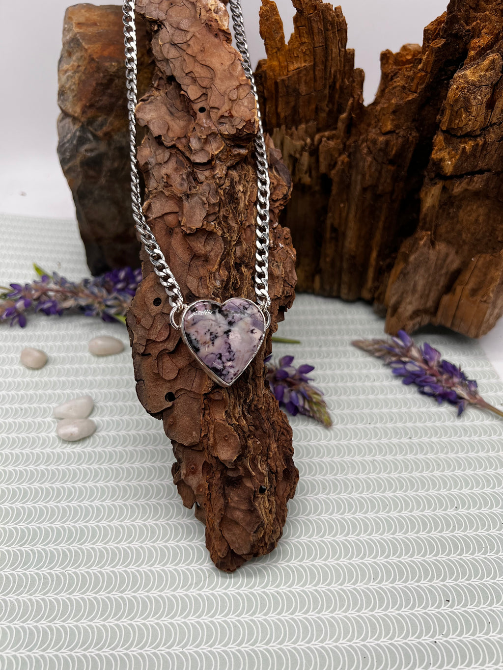 Tiffany Stone Heart Statement Necklace