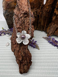 Flower Purple Tahitian Statement Necklace