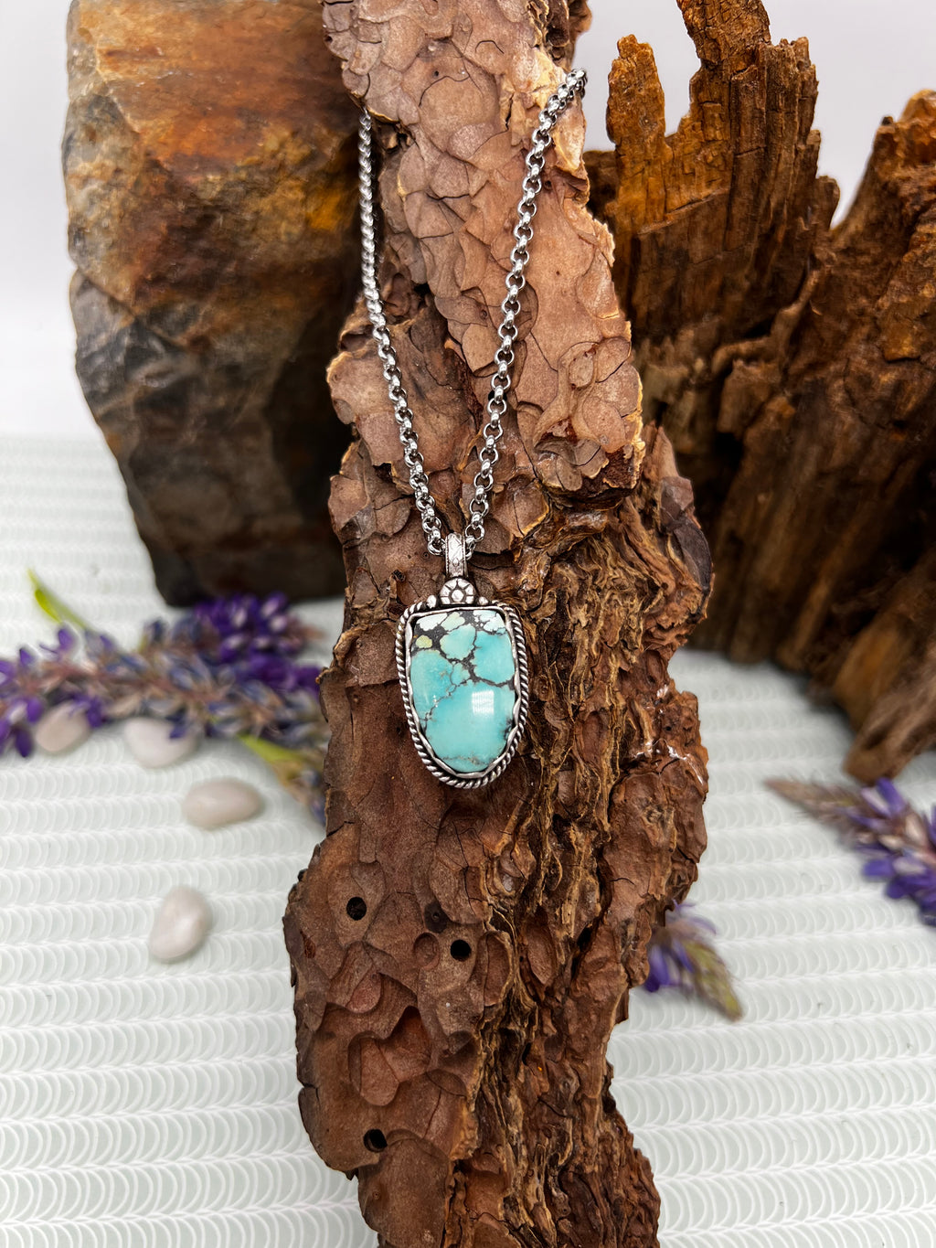 Iron Maiden Turquoise Half Oval Necklace