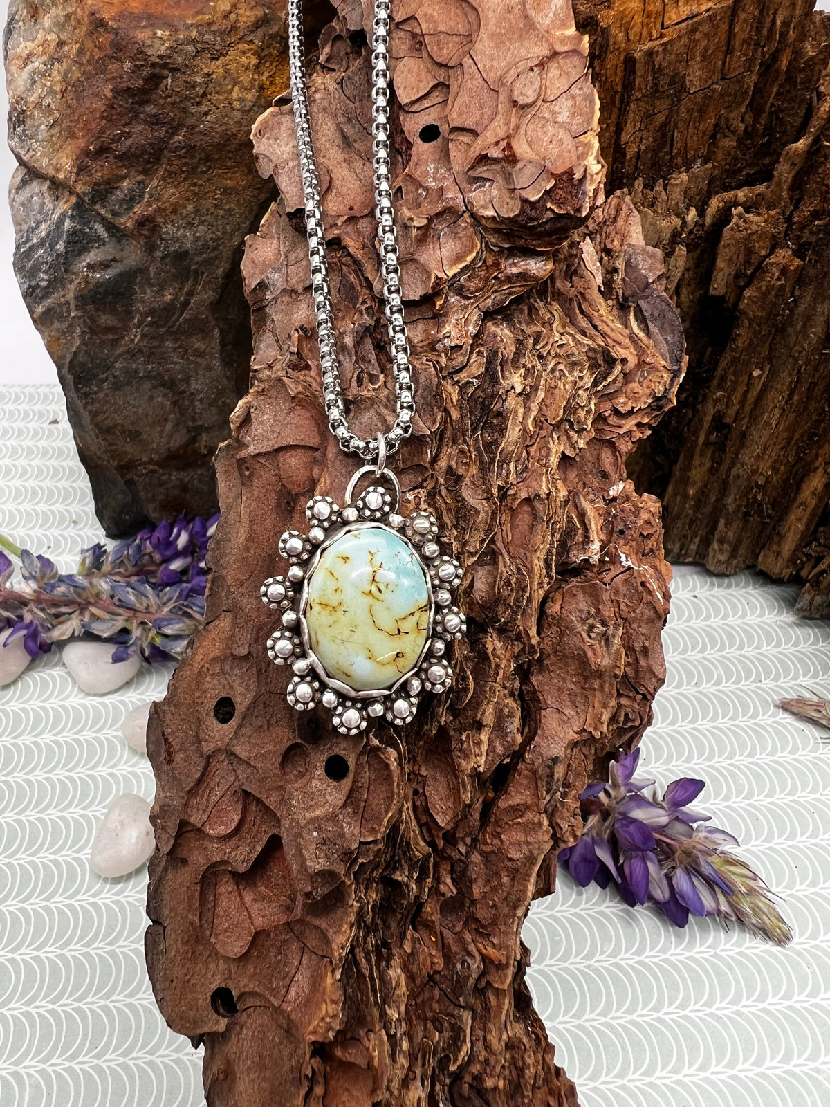 Iron Maiden Turquoise Round Necklace