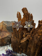 Flower Dangles with Opal Center