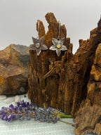 Flower Dangles with Opal Center