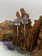 Red Jasper/Rainbow Moonstone Flower Fringe Dusters