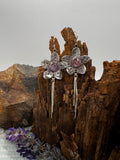 Red Jasper/Rainbow Moonstone Flower Fringe Dusters