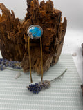 Kingman Turquoise Bear Hair Fork