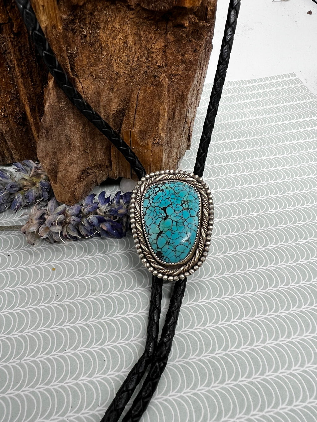 Kingman Turquoise Bolo Tie