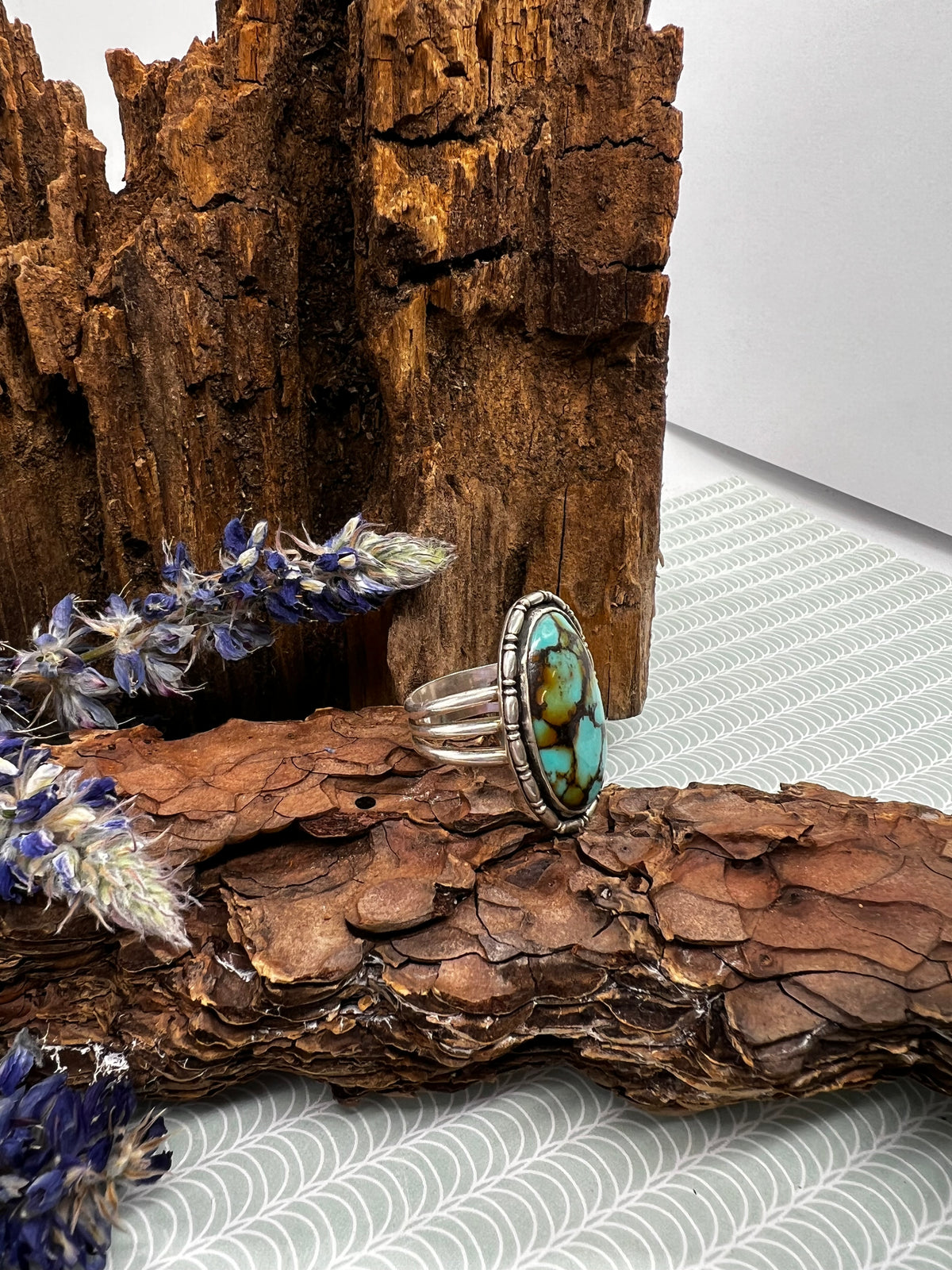 Hubei Turquoise Statement Ring - Size 7