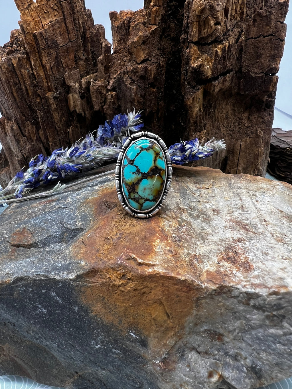 Hubei Turquoise Statement Ring - Size 7