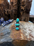 Sonoran Turquoise Triple Stone Statement Ring - Size 7