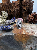 White Buffalo Rectangle Ring - Size 7.5