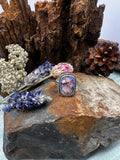 Aurora Opal Rectangular Statement Ring - Size 9