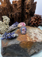 Aurora Opal Rectangular Statement Ring - Size 9