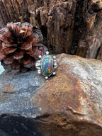 Welo Opal Beaded Oval Ring - Size 6.5
