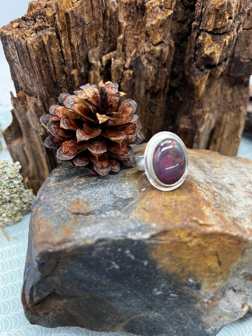 Opal Large Oval Statement Ring - Size 8.5