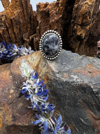 Rutilated Quartz Oval Statement Ring - Size 8.5
