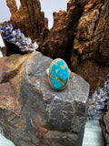 Kingman Turquoise Large Oval Statement - Size 11