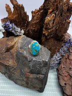 Kingman Turquoise Large Oval Statement - Size 11