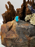 Kingman Turquoise Lake Tahoe Ring - Size 9