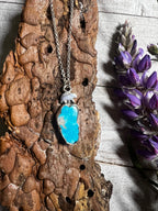 Kingman Turquoise Lake Tahoe Bear Necklace