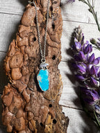 Kingman Turquoise Lake Tahoe Bear Necklace