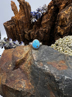 Golden Hills Turquoise Oval Ring - Size 6.5