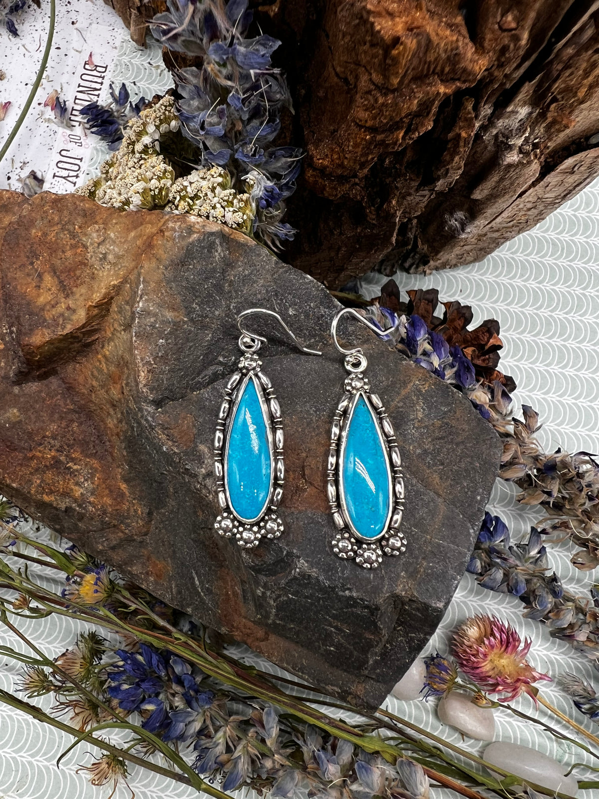 Sleeping Beauty Turquoise Dangle Earrings