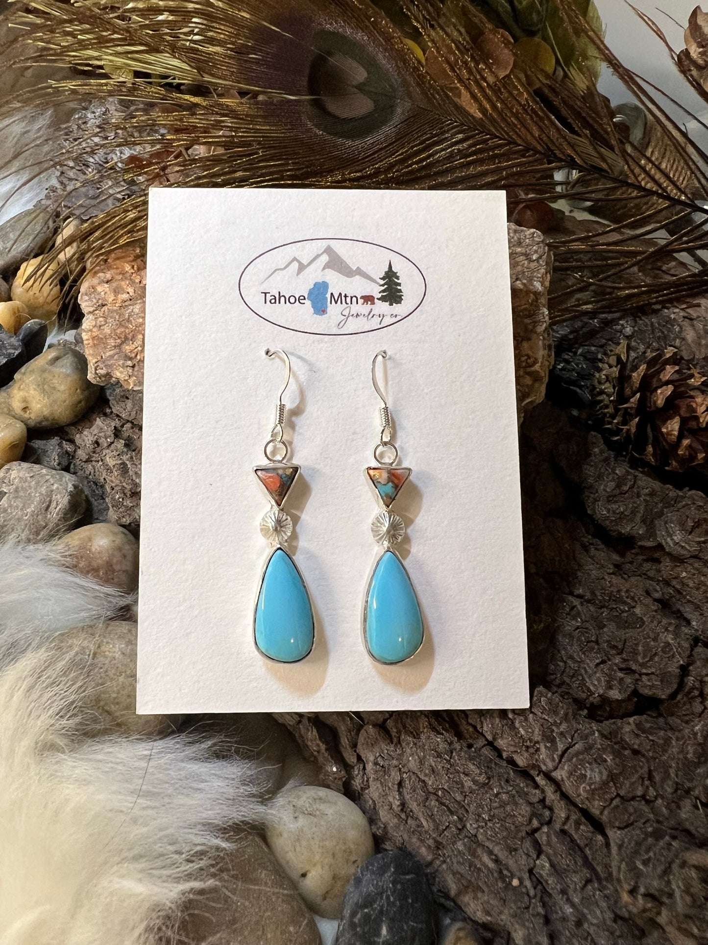 Kignman Turquoise & Spiny Oyster Dangles