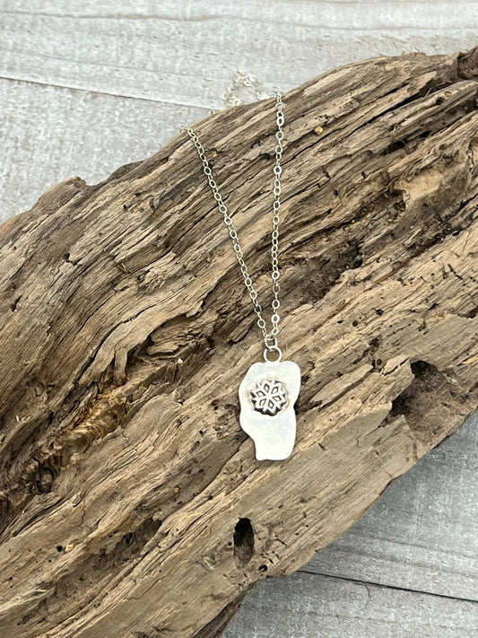 Lake Tahoe Snowflake Necklace (18" Chain)