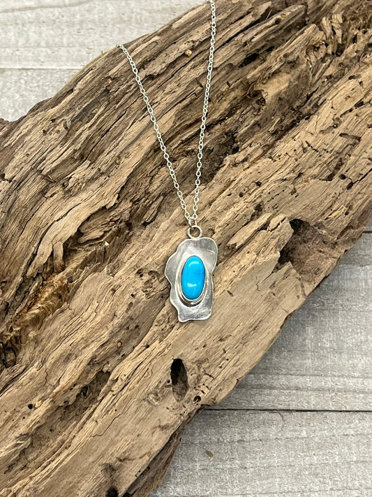 Sleeping Beauty Turquoise Lake Tahoe Necklace (18" Chain)