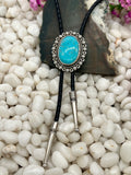 Kingman Turquoise Decorative Statement Bolo Tie