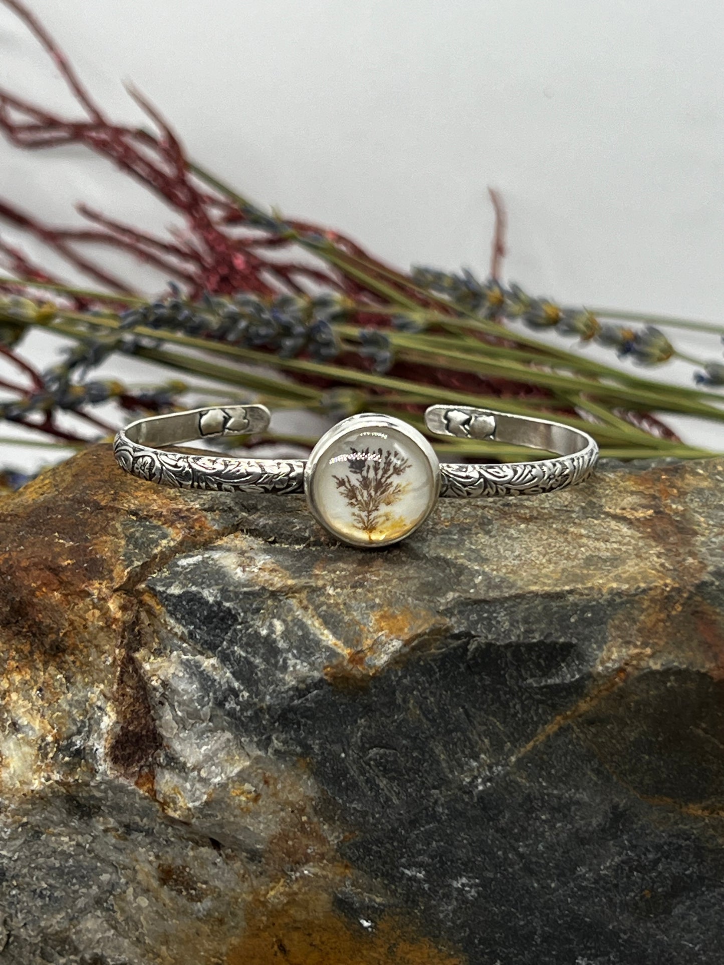 Dendritic Agate Cuff - Round