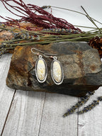 Dendritic Agate Elongated Oval Dangles