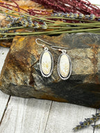 Dendritic Agate Elongated Oval Dangles