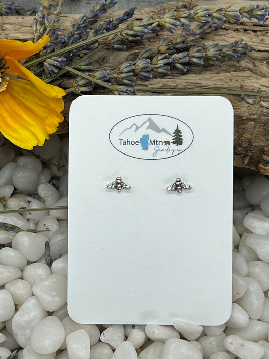 Bee Sterling Silver Studs